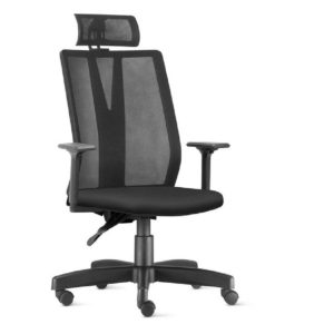 Cadeira PRESIDENTE ADDIT Tela Giratória Cor Preta 32999