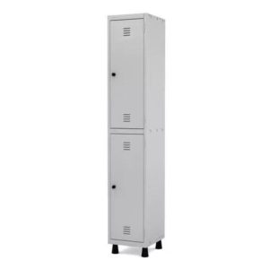 Armário Roupeiro de Aço com 02 PORTAS GRANDES - 1,93x0,34x0,40m - CZ/CZ - PANDIN - 10001