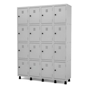 Armário Roupeiro de Aço 16 Portas PEQUENAS - 1,93x1,38x0,40m - CZ/CZ - PMD - 10008