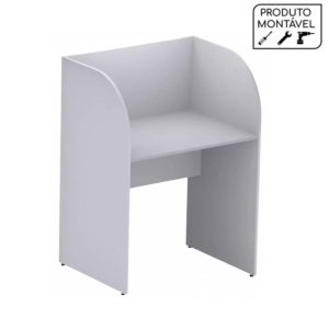 Baia Inicial FECHADA para Atendimento 1,20×0,80×0,60m c/ FUNDOCINZA/CINZA – 24012