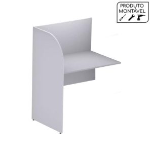 Baia Continuação FECHADA para Atendimento 1,20×0,80×0,60m c/ FUNDOCINZA/CINZA – 24013