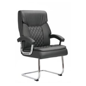 Poltrona INTERLOCUTOR Presidente LUXO CONFORT c/ mola Ensacada - Couríssimo Preto - 30022