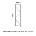 MONTANTE PP FACIL 2048X800X70MM - CSM - 11083