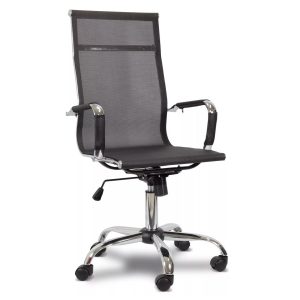 Cadeira PRESIDENTE TELA Charles Eames Esteirinha - COR PRETO - PMD - 32878
