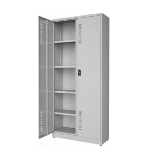 Armário de Aço POP c/ Portas PA 80 - 1,90x0,80x0,40m - MONTADO - CHAPA #26 - W3 - CZ/CZ - 17005