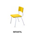 Cadeira Escolar Infantil - 03 a 06 - Cor AMARELO - REALPLAST - 41099