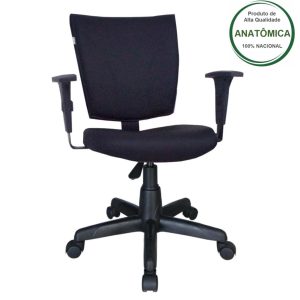 Cadeira B-ONE Giratória com Braços Reguláveis - Cor Preta 31009