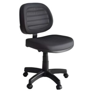 Cadeira Executiva COSTURADA Giratória sem Braços - Cor Preta 31002