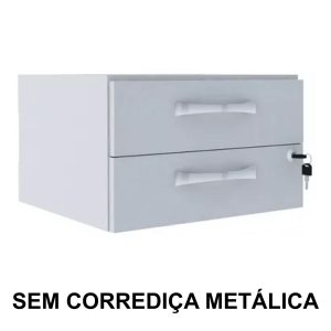 Gaveteiro Suspenso - Cor CINZA - JOB - 42999
